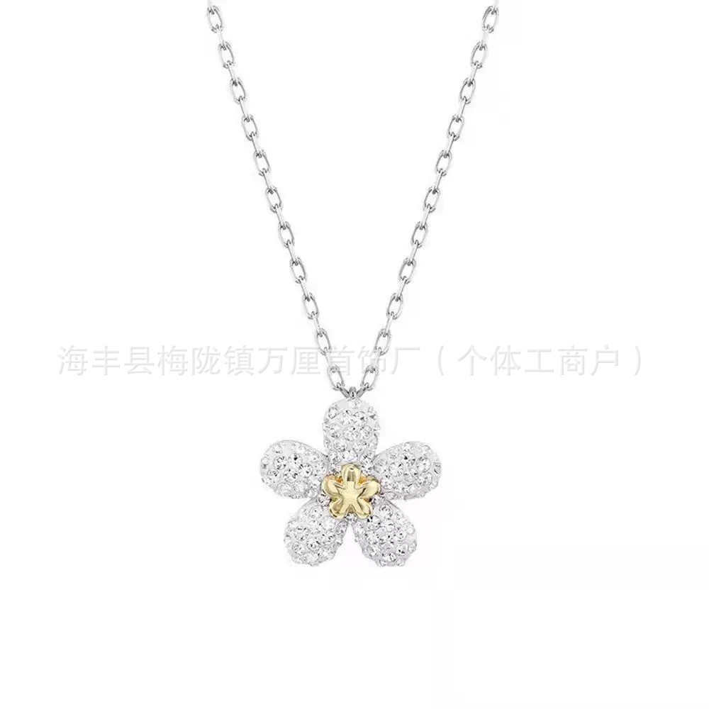 花朵项链【白金色】
