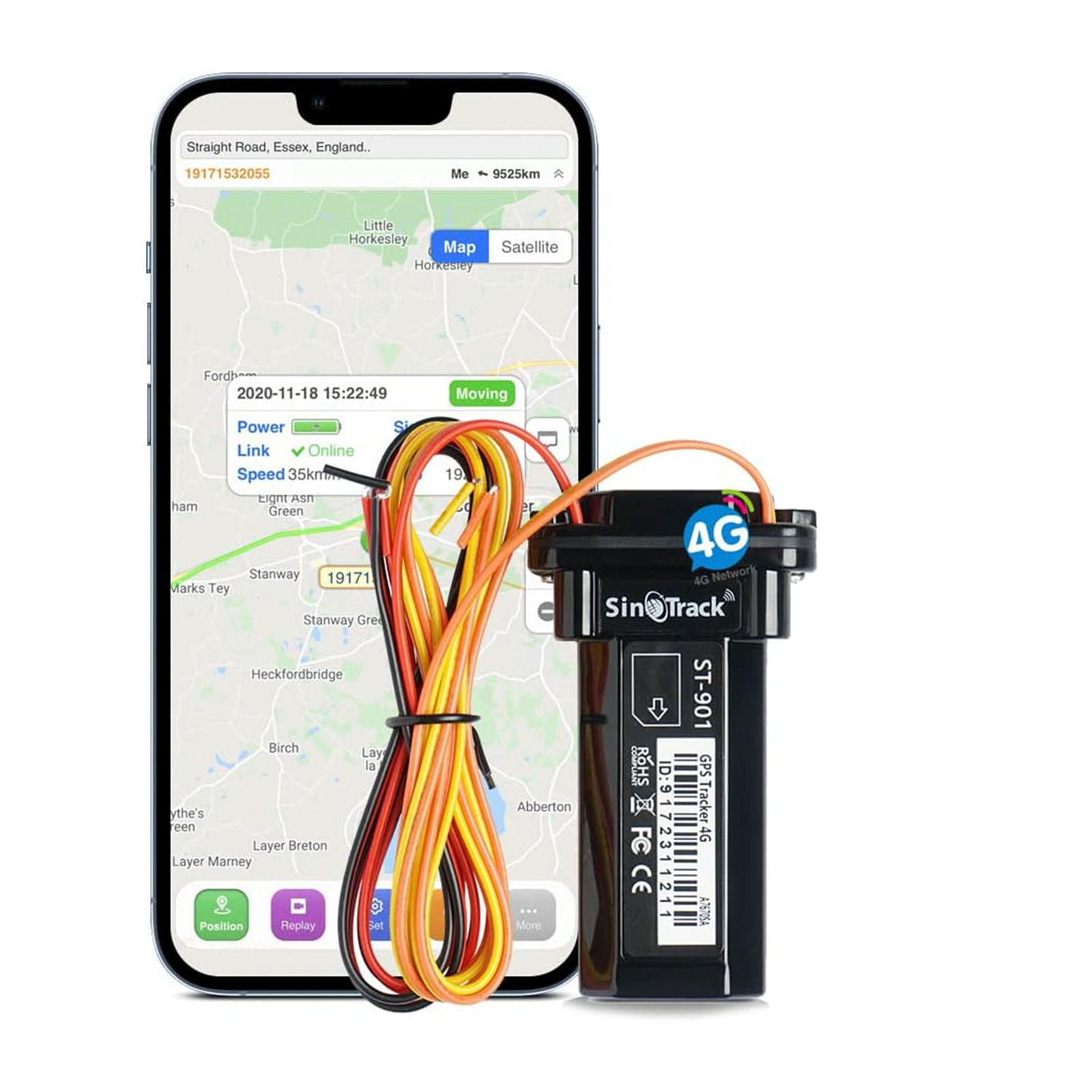 国际版汽车定位器4Ggps tracker追踪定位器电动车摩托车定位dagps