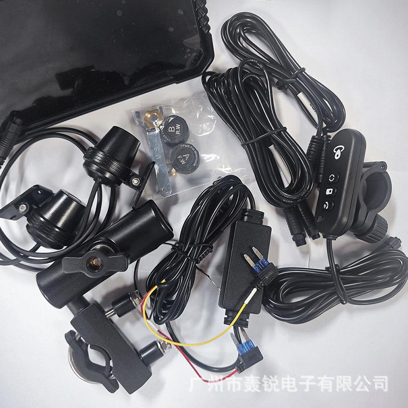 Motorcycle Driving Recorder Carplay Screen Projection Gps Navigation 1080P Tire Pressure Detection Waterproof and Dustproof