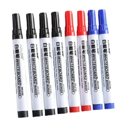 Whiteboard pen erasable and refillable whiteboard pen large head pen office teacher with thick head blackboard marker pen black