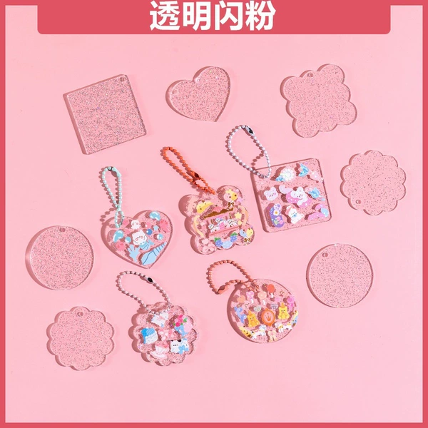 Transparent glitter (random shape without chain)