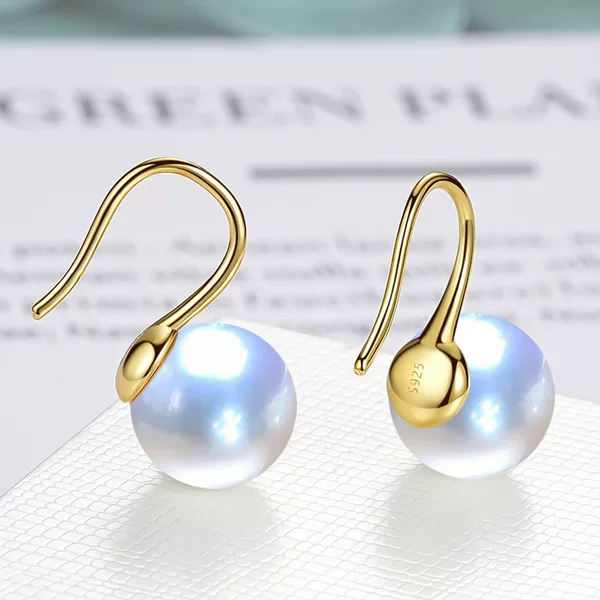 [Factory] large high-heeled shoes earrings imitation colorful white pearl earrings women peacock green local tyrants Jinbei bead ear hook