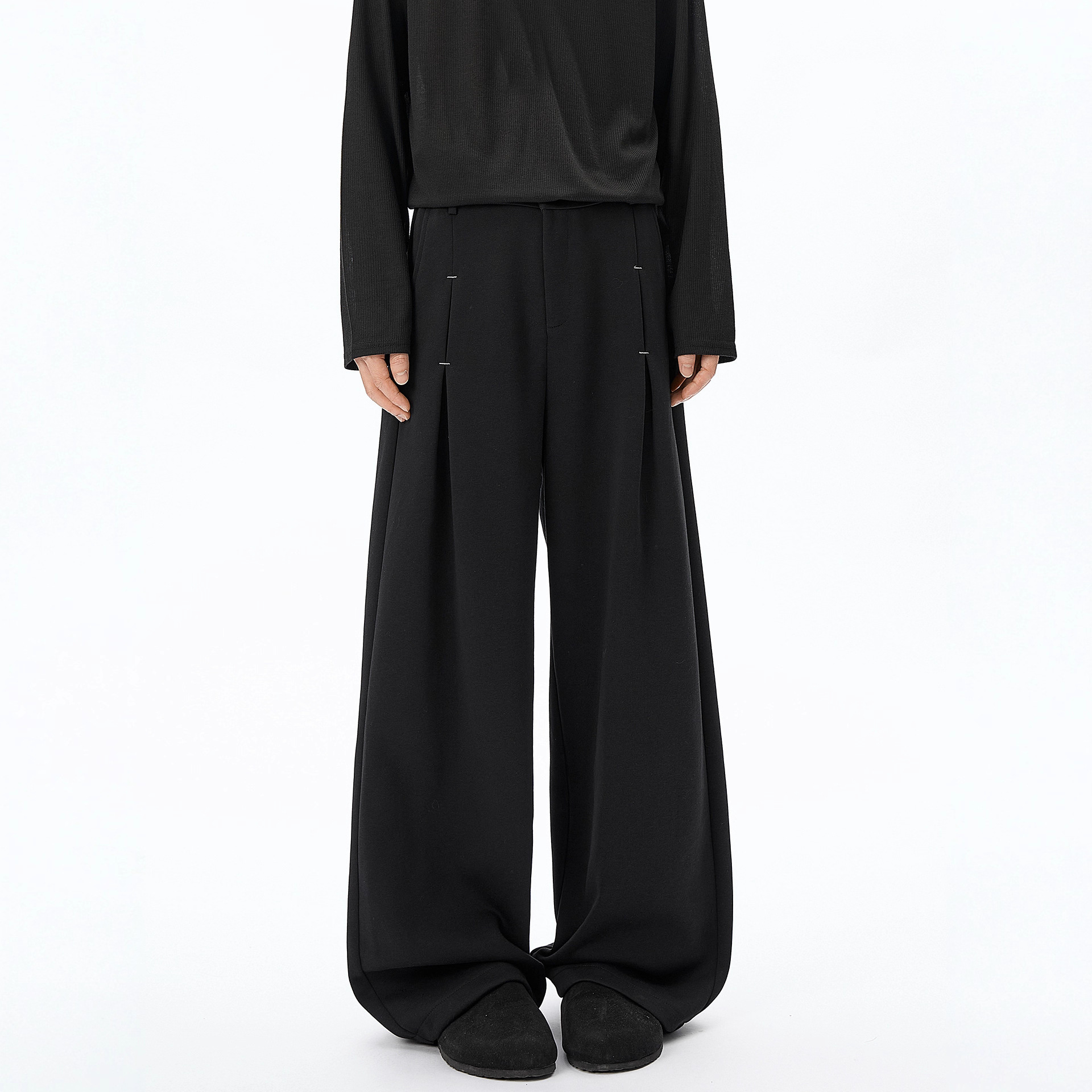 American Trendy Brand 2025 Autumn New Men's Loose Straight Drape Wide-Leg Versatile Casual Sports Pants