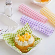 定制雪梨纸格子包装夏季系列食品防油纸蛋糕甜点垫纸印刷拷贝纸