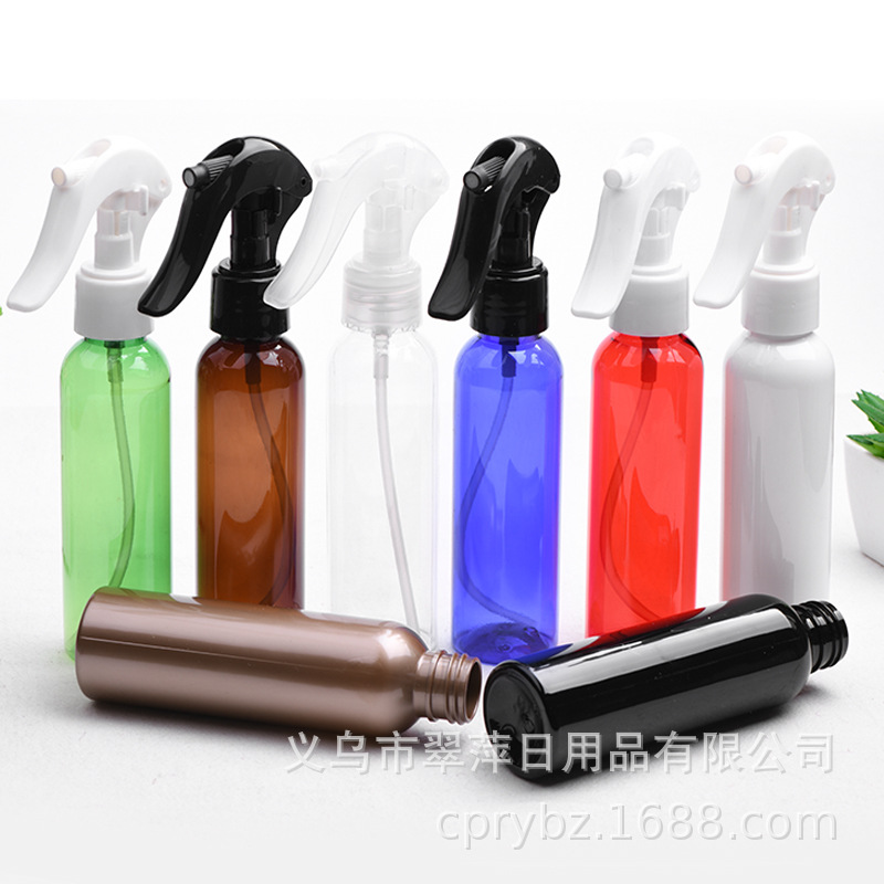 120ml毫升透明小老鼠喷雾瓶浇花洒水喷壶手扣式分装瓶带锁喷枪瓶