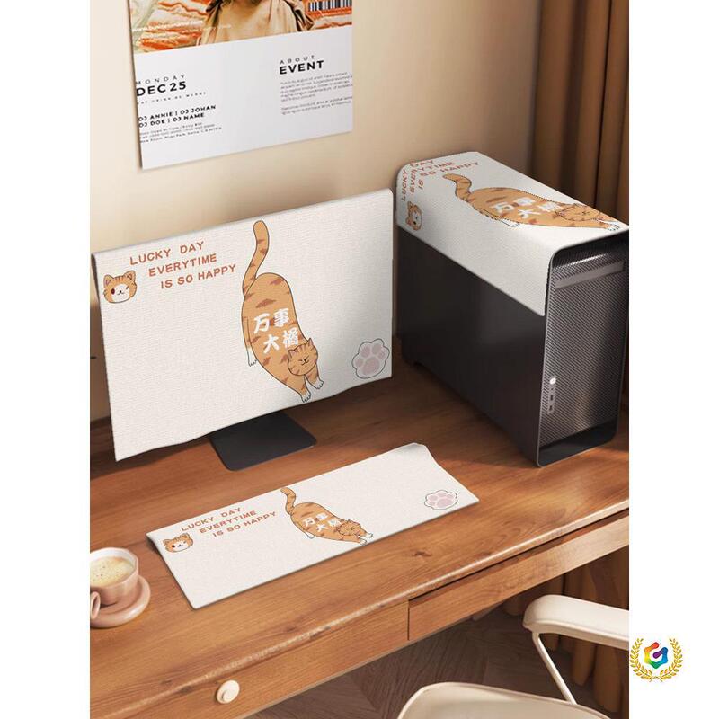 Desktop Computer Dust Cover, Keyboard Case Cover, Dust-Proof Cloth, Monitor Screen Dust Cover, Cover Cloth, 27inch Light-Blocking Cloth Desktop Computer Dust Cover, Keyboard Case Cover, Dust-Proof Cloth, Monitor Screen Dust Cover, Cover Cloth, 27inch Light-Blocking Cloth