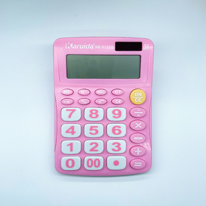 Calculadora de 12 Dígitos KK-9136B｜Botones Grandes para Oficina