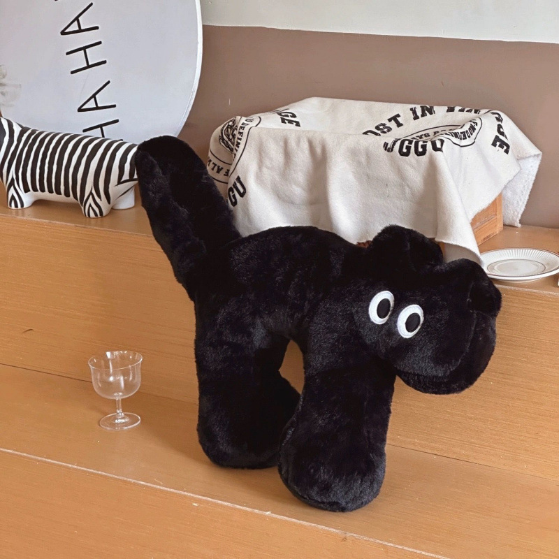 風ミルクパフ猫枕ぬいぐるみかわいいピンクの花ソファ寝室の枕誕生日|undefined