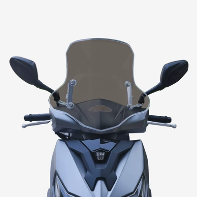 Suitable for New Dazhou Motorcycle front windshield - flexible-explosion-proof-pc-material-windshield-tea-colored-40cm