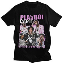 Plyoi Crti Prt T-shirts Hip Hop Setr Short Se��T���羳��