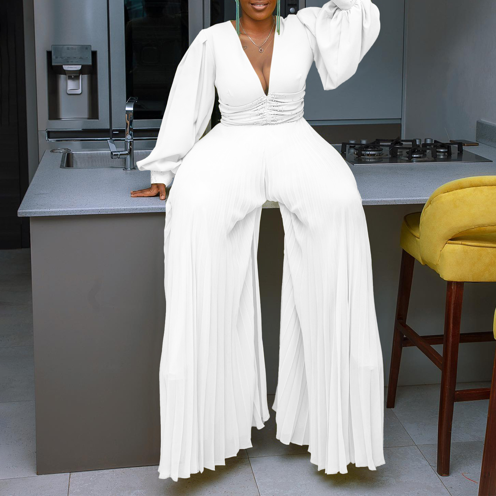 Bodysuits Tops Type Women's Casual Bodysuits Streetwear Solid Color Full Length Jumpsuits