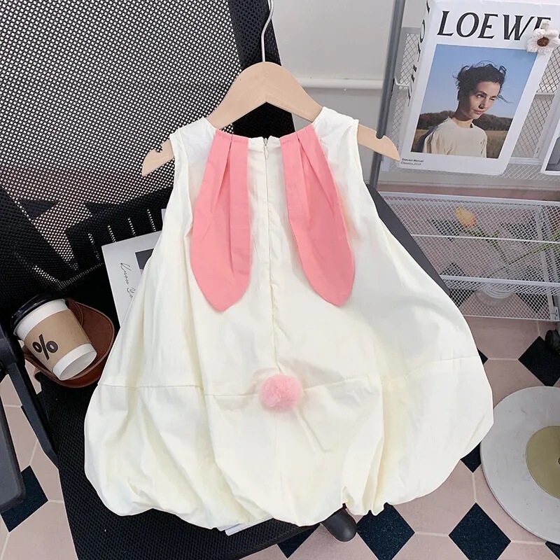 Girls Sleeveless Dress Summer Dress 2025 New Style Baby Princess Vest Dress Summer Thin Children's Dress
