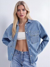 C 75477L Street Style Denim Set ���^ţ�����b �羳���R�d�W��