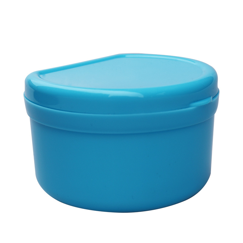 Impresión de almacenamiento de plástico, caja de almacenamiento de limpieza, dentadura postiza semicircular, caja de dentadura en forma de D con filtro, sello de doble capa de plástico image 13