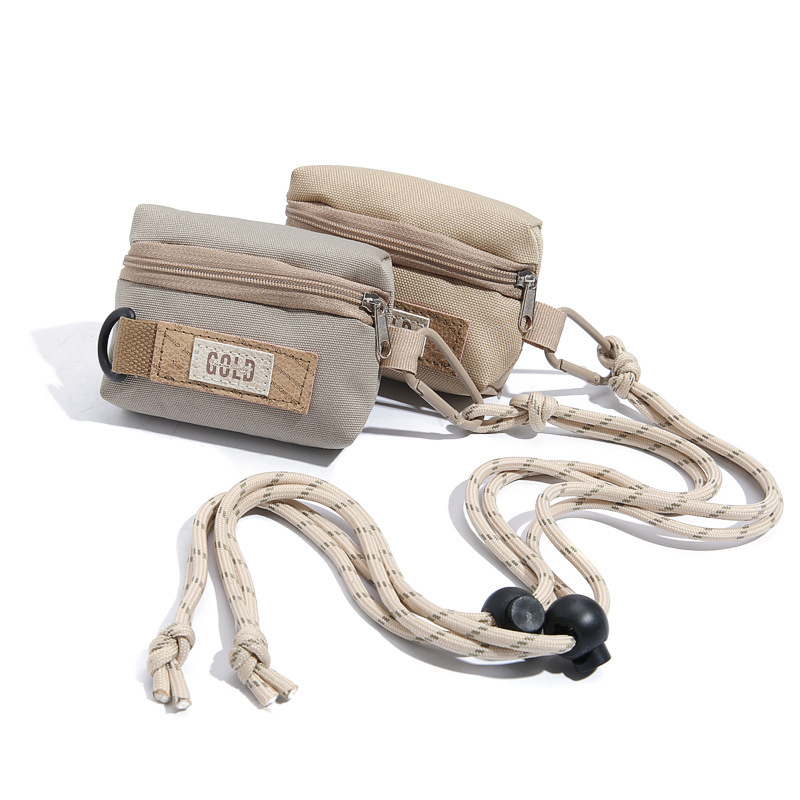 Cross-border Personalized Small Satchel Key Crossbody Bag Men's Trendy Small Bag Trendy Brand Neck Bag Change Card Bag Earphone Bag