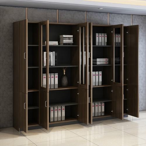 File cabinet, document cabinet, wooden office filing cabinet, explosion-proof glass storage cabinet, bookcase, bookshelf, free combination