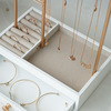 White wooden base from natural wood, earrings, necklace, stand, detachable storage system, new collection