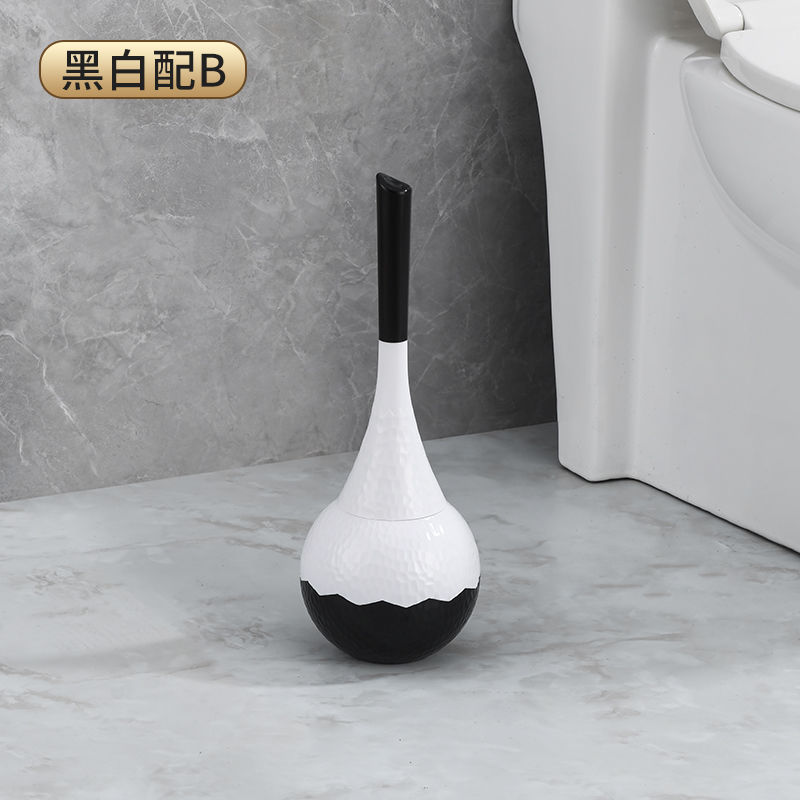 专用浴室厕所卫生间马桶刷家用刷子可爱长柄高档清洁家居落地银色|undefined
