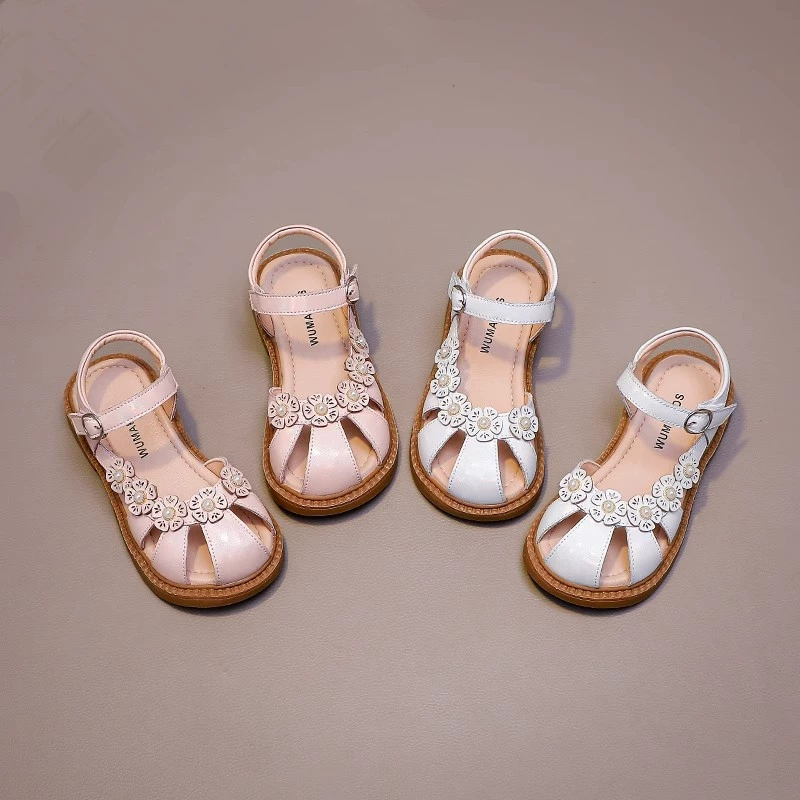 Детские босоножки для девочек, модная обувь принцессы, лето 2025, новые туфли для маленьких девочек, балетки Мэри Джейн на мягкой подошве