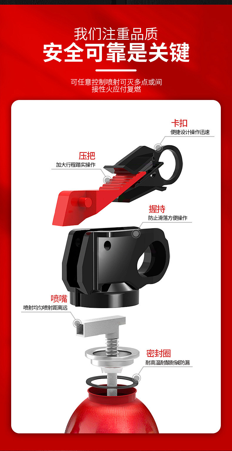 Car-mounted fire extinguisher, household water-based emergency fire-fighting equipment, car fire extinguisher, high-temperature resistant, explosion-proof, 3C certified