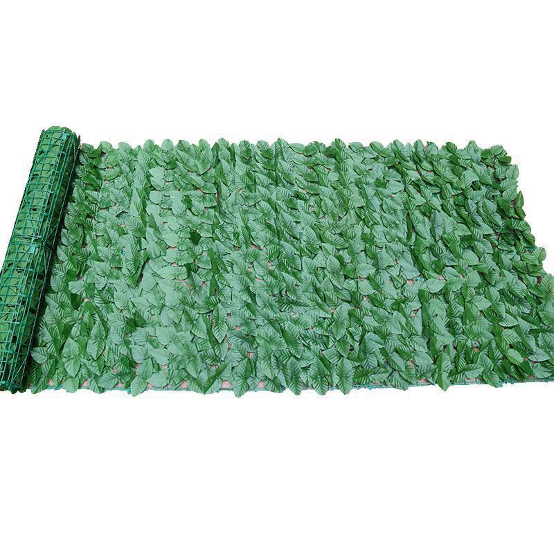 Simulación de plantación verde valla decorativa de pared valla hoja de sombra red de sombra valla de hoja cubierta de hoja techo verde valla de planta