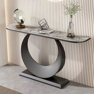 Italian Slate Entrance Table End View Console Entry Cabinet Modern Simple Light Luxury Living Room Wall Narrow Table Strip Case