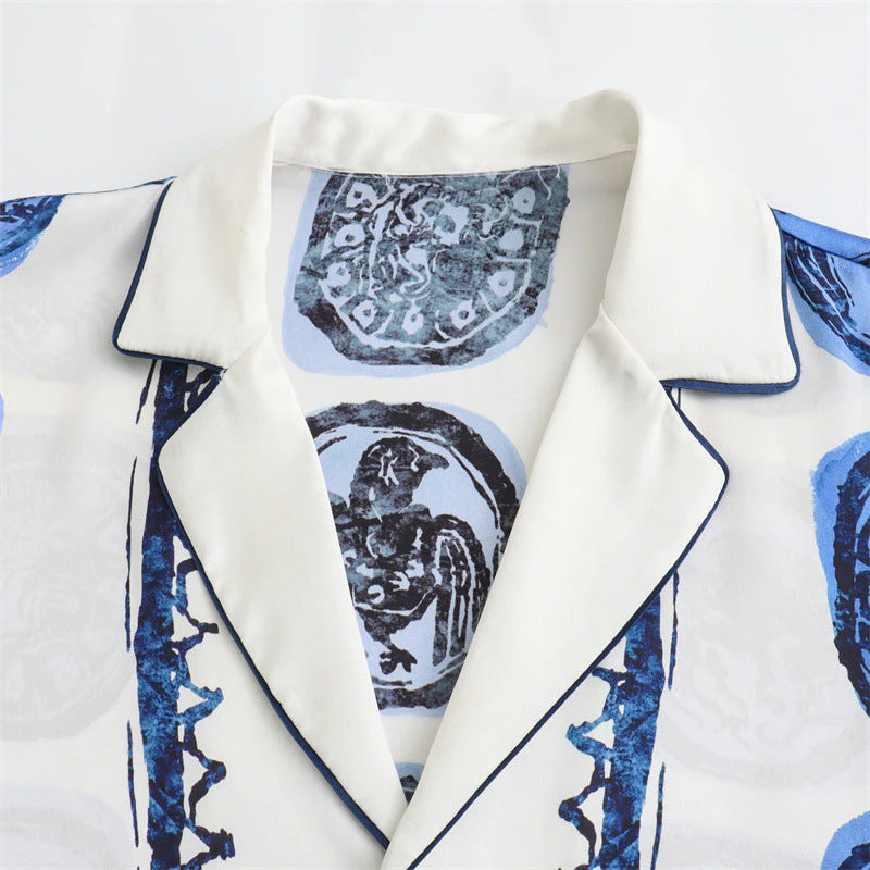 Classic Style Style S, XXL Size Daily Street Women's Classic Style Printing Abstract Polyester Pant Co-ord Set Pants Sets