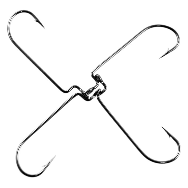 Narrow Belly Crank Hook 83209 Fenglai 50 Pieces Economical Pack Wormhook High Carbon Steel Lure Hook Wholesale Bass Fishing