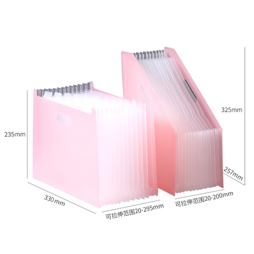 Portable accordion bag folder a4 multi-layer large capacity stand-up student test paper document pp classification storage folder