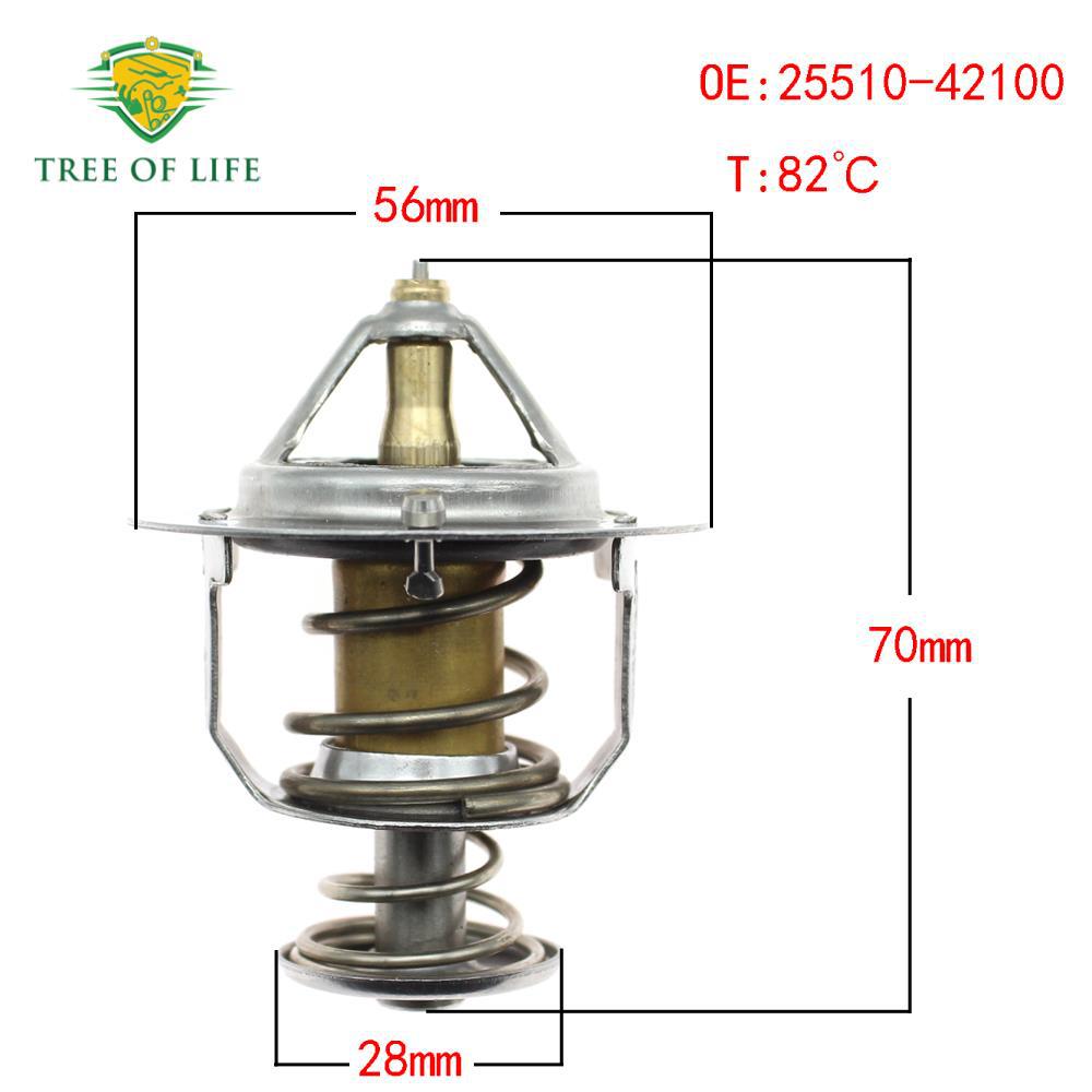 25510 - 42100 para el termostato automático de refrigerante del motor moderno de 82 °C