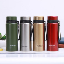 厂家直销大容量真空304不锈钢吊带水壶保温杯子水杯礼品刻字