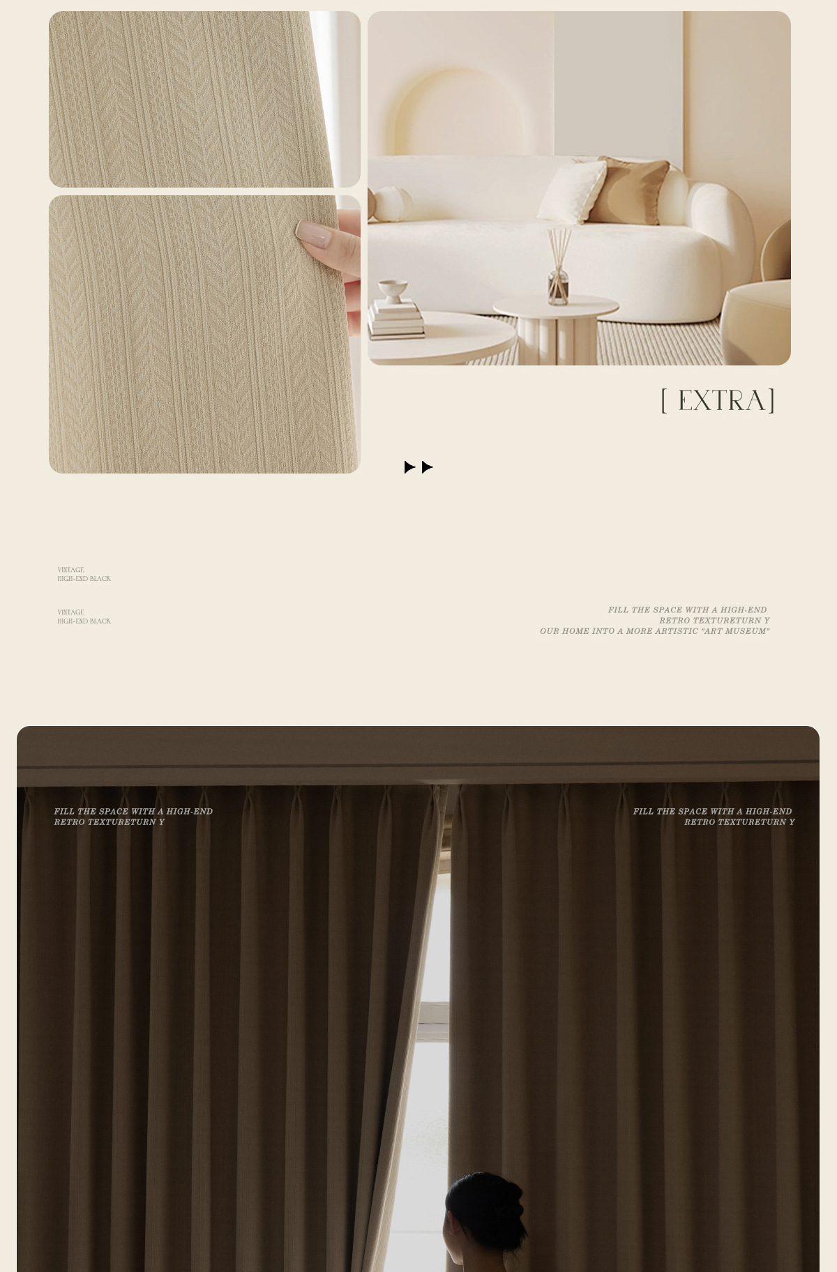 Maßgefertigte Moderne Weizenähren-Jacquard Chenille Creme Vorhänge für Wohnzimmer Esszimmer Schlafzimmer Fensterdekoration Luxuriöser Tüll Elegant – Detail 10