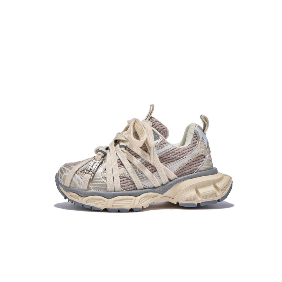 Children's Dad 2025 Autumn New Boys' Casual Sports Lace-up Mesh Soft Sole Girls' Running Shoes_voghion.com