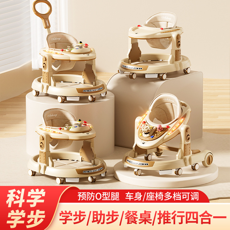 Piernas de tipo O para caminante infantil 3 - en - 1 anti-rollback plegable empujado a mano para caminante anti-O