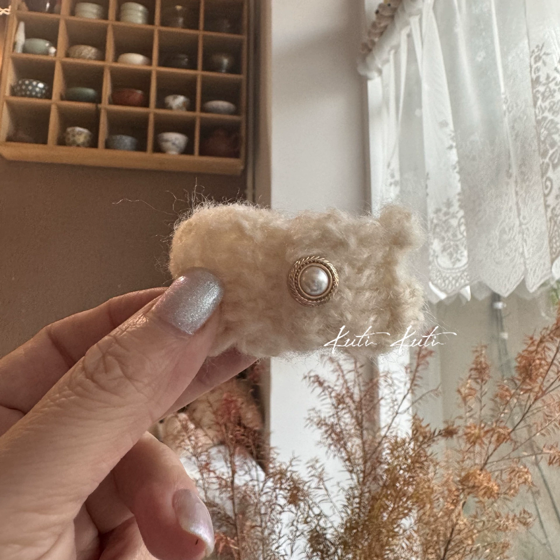 Глава собаки вязаный свитер куклы костюм новый плюшевый плюшевый медведь подвеска кукла одежда аксессуары подарки ручной работы