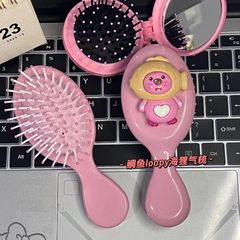 新款Loopy氣囊梳子可愛海狸氣墊鏡梳軟妹便攜按摩梳迷你梳高顏值
