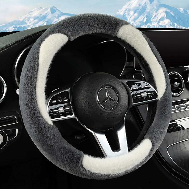 Зимний чехол на руль короткий бархатный Теплый Женский Южная Корея милые четыре сезона универсальный мультяшный интерьер автомобиля крышка ручки автомобиля плюшевый