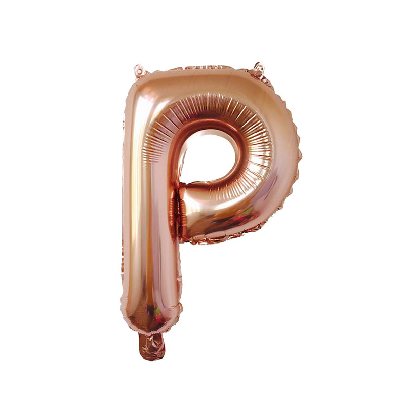Globo de letra de película de aluminio de 16 pulgadas, versión americana en mayúsculas, cuerpo delgado, pinyin en inglés, decoración de caracteres, globo de papel de aluminio AZ al por mayor