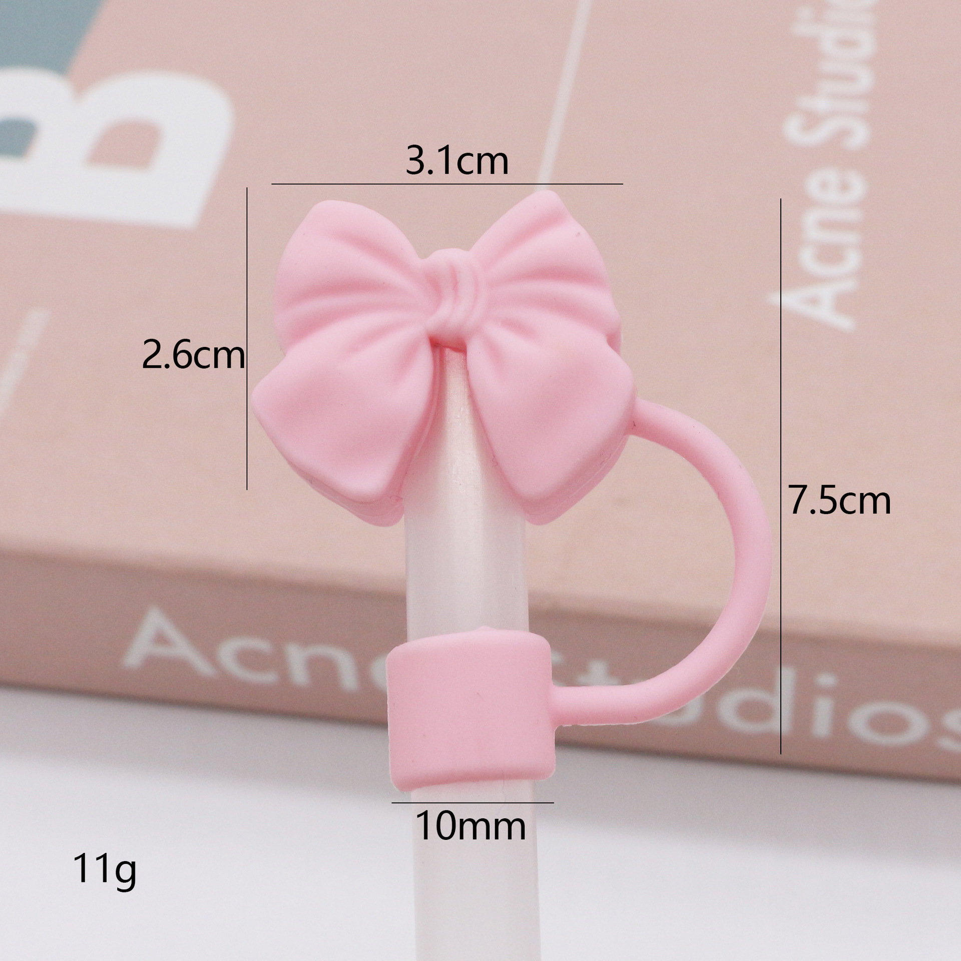 Pequeño lazo rosa de segunda generación de silicona de 10 mm