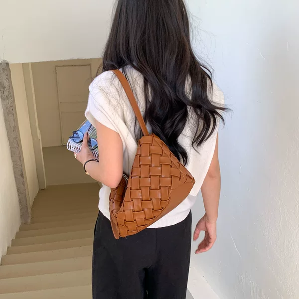 2026 New Style Relaxed Handmade Woven Bag for Women, Korean Style Simple Commuter Hobo Bag, Niche Single-Shoulder Underarm Bag for Women