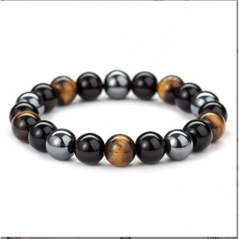 Браслеты из бусин из обсидиана, гематита и тигрового глаза, вес через границу