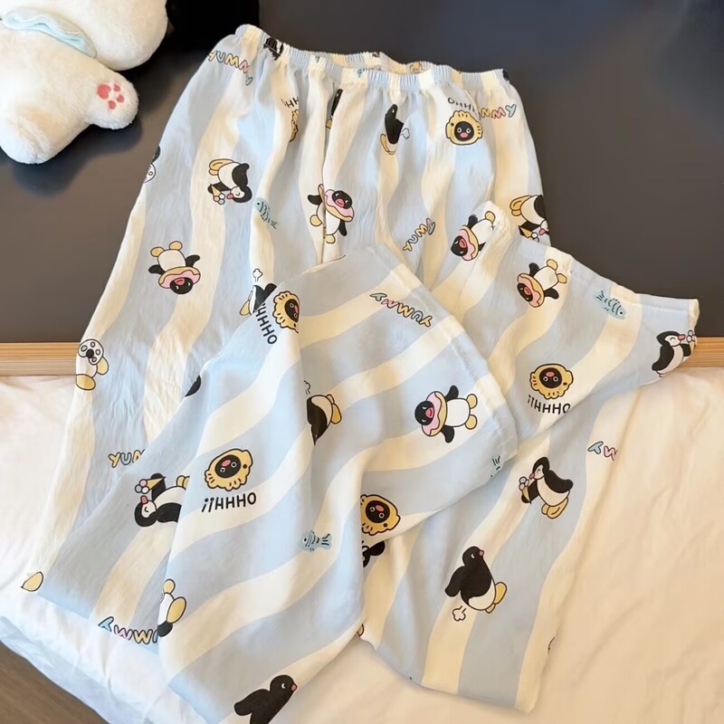 Pajama Pants Women's Summer Cloud Cotton Pants Thin Home Pants Cute Casual Loose Lazy High Waist Wide Leg Walking Pants Pajama Pants Women's Summer Cloud Cotton Pants Thin Home Pants Cute Casual Loose Lazy High Waist Wide Leg Walking Pants