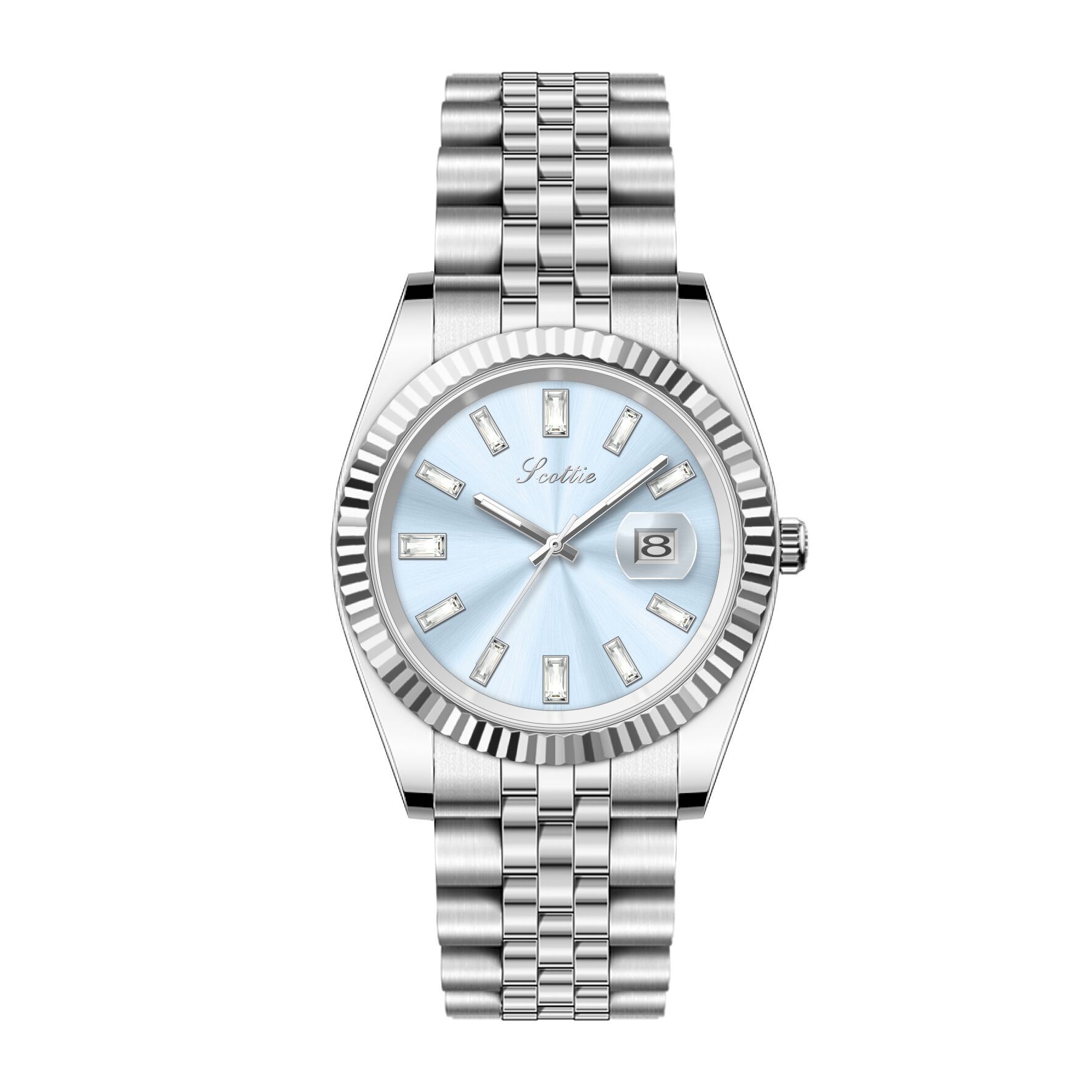 Round Pattern Casual Simple Style Commute Round Butterfly Double Snap Quartz Watch