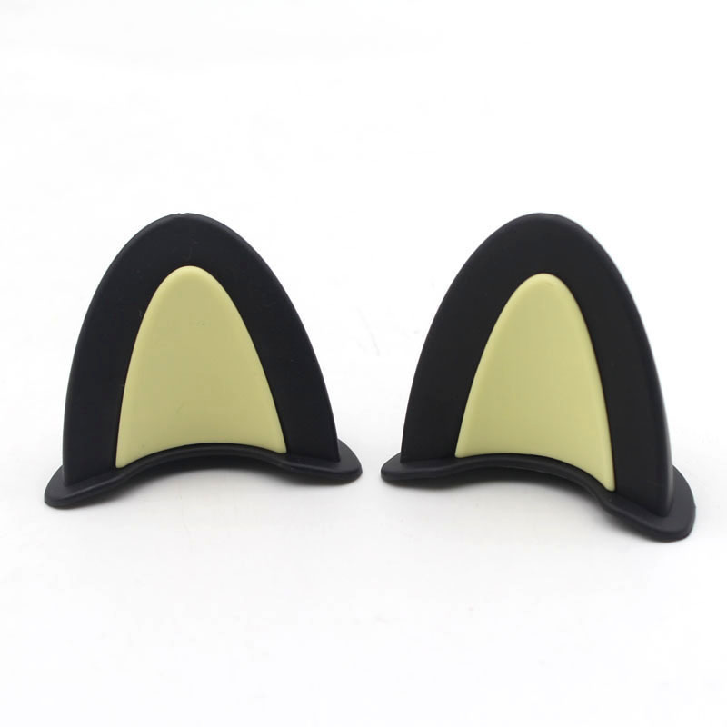 Ear Helmet Decoration – Diàndòngchē Auto Parts and Accessories - suede-black-embossed-black