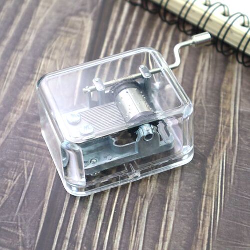 Acrylic Music Box Hand-Crank Transparent Eight-In-One Music Box Student Creative Gift Children's Birthday Gift DIY Toy
