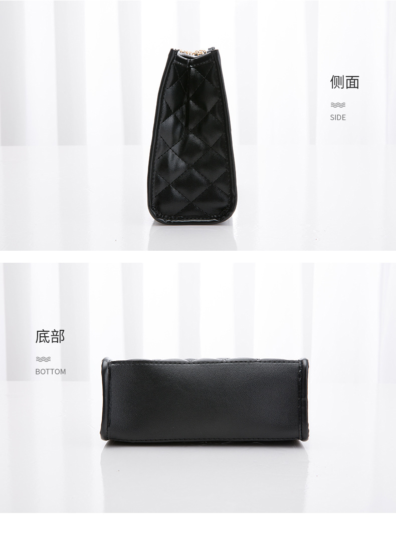 Fashion Trendy Portable Messenger Shoulder Bag 2021 Rhombus Embossed Armpit Bag display picture 4