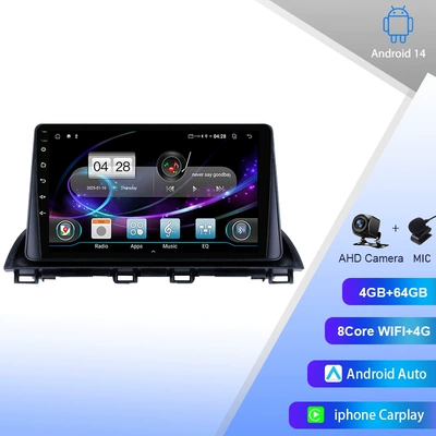 Suitable for 13-18 Mazda: DVD Navigation - octa-core-4g64gb-carplay-wifi4g