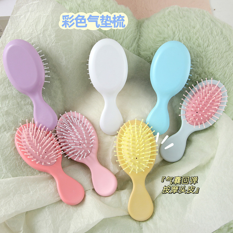 マカロンエアバッグコーム学生ポータブルヘアコーム女性のポータブルエアクッションコームマッサージコーム家庭用ヘアコーム小さなコーム|undefined