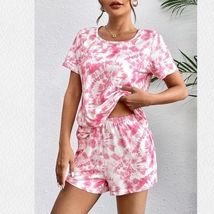 2024 Women's Pajama Set Comfortable Short Sleeve Top with Shorts Summer Casual Breathable Comfortable