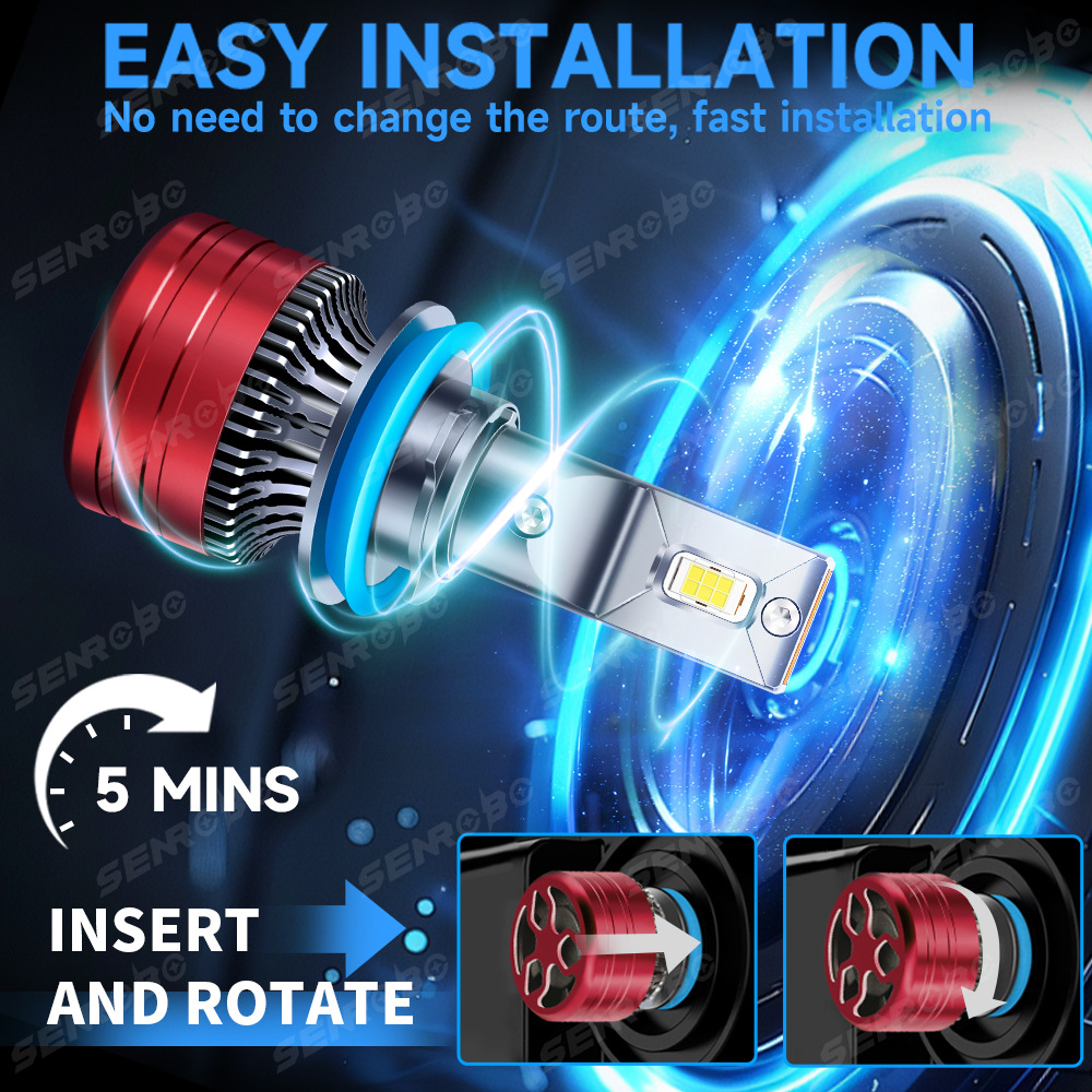 Faros delanteros modificados explosivos transfronterizos faros LED de coche H1 H4 H7 9005 9006 luces LED de coche image 5